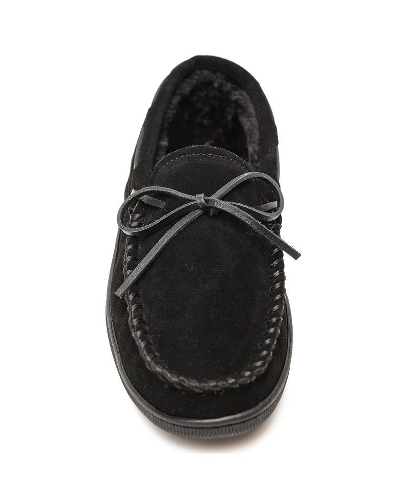 Minnetonka Men's Pile Lined Hardsole Wide Width Slipper