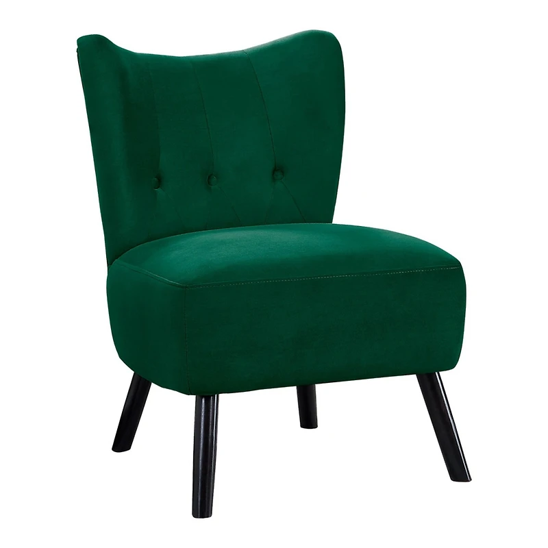 Simplie Fun Unique Style Velvet Covering Accent Chair Button