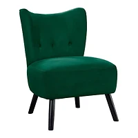 Simplie Fun Unique Style Velvet Covering Accent Chair Button