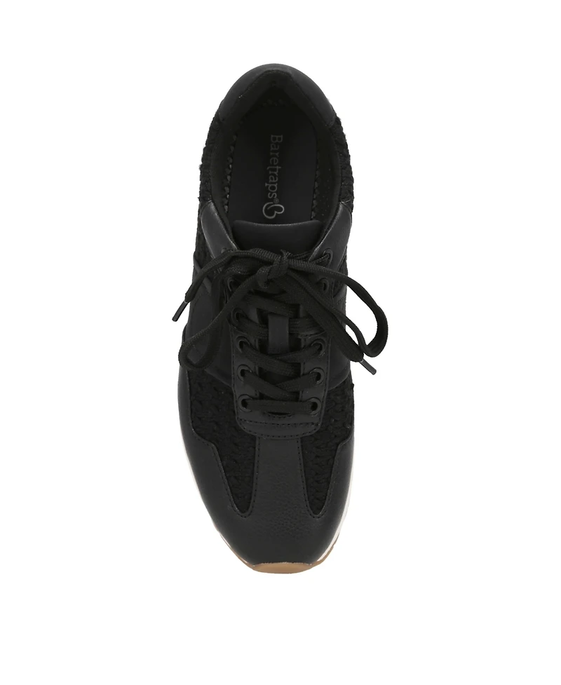 Baretraps Women's Gwenda Lace Up Crochet Sneakers