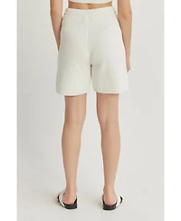 Crescent Women's Odalis Cotton Waffle Knit Shorts