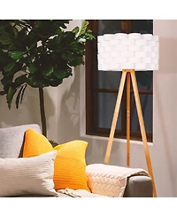 Bijou 60" Tripod Led Floor Lamp with Novelty Woven Shade