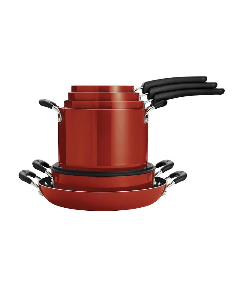 Tramontina Porcelain Enamel Heavy Gauge Aluminum Non Stick 11 Piece Cookware Set