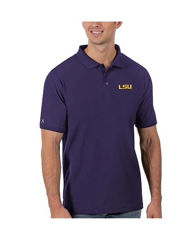 Antigua Men's Purple Lsu Tigers Legacy Pique Polo