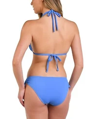 La Blanca Womens Island Goddess Halter Triangle Bikini Top Bottoms