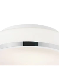 Cwi Lighting Frosted 2 Light Drum Shade Flush Mount