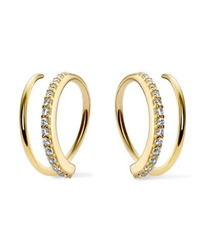 Ana Luisa Double Hoop Earrings Harley Pave