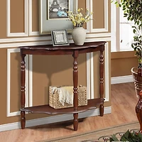 Streamdale Rustic Pine Console Table with Open Storage