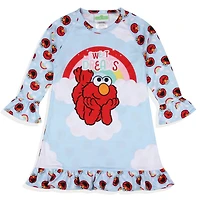 Sesame Street Toddler Girls Elmo Sweet Dreams Long-Sleeve Raglan Nightgown Sleepwear