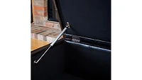 Streamdale Richmond Faux Leather Storage Ottoman with Rosewood Legs
