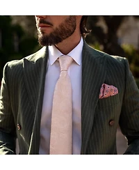 Elizabetta Men's Pascal - Double Sided Silk Pocket Square for Men