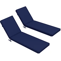 Outsunny 2 Lounge Chair Cushions, 72"x21"x3" Replacement Cushions,