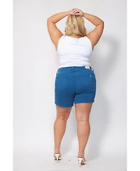 Slink Jeans Plus Denim Mid Rise Shorts