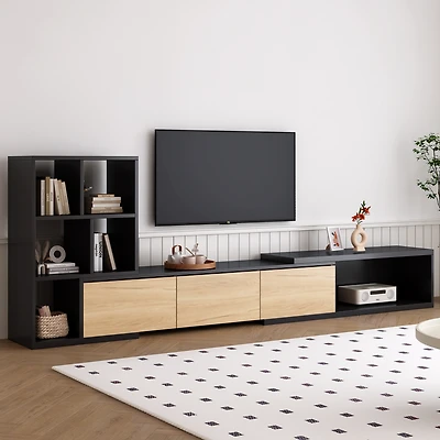 Streamdale Adjustable Tv Stand Extends to 126" with Expandable Tabletop