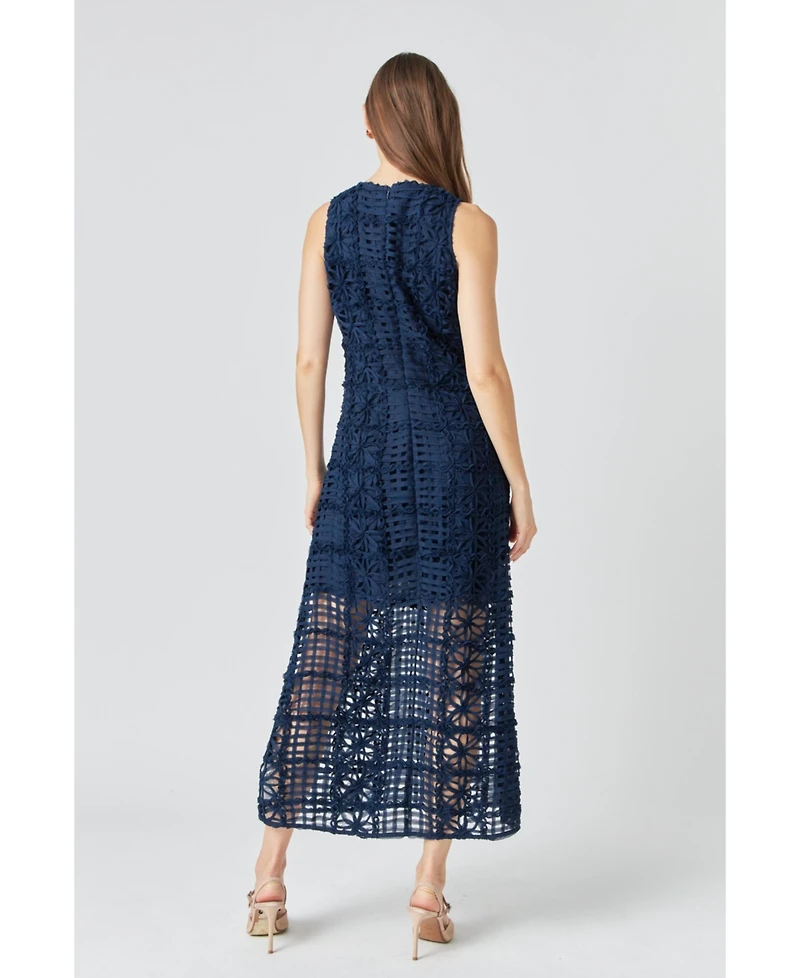 endless rose Women's Textured Sleeveless Maxi Dress