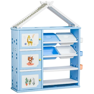 Qaba Clothes, Toys, and School Supplies Cabinet Storage Unit for Kids
