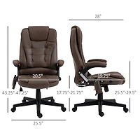Homcom 6 Point Vibrating Massage Office Chair with Lumbar Heat