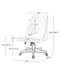 Hulala Home Modern Blanco Task Chair with Tufted Back