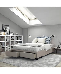 Boyd Sleep Modena Upholstered Platform Bed Frame with Storage Drawers