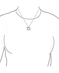 Bling Jewelry Classic Delicate Religious Judaica Hanukkah Intertwined Magen Star of David Pendant Necklace .925 Sterling Silver