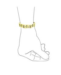 Bling Jewelry Stylish Geometric Infinity Key Link Bracelet Black Ip Stainless Steel 12MM Width