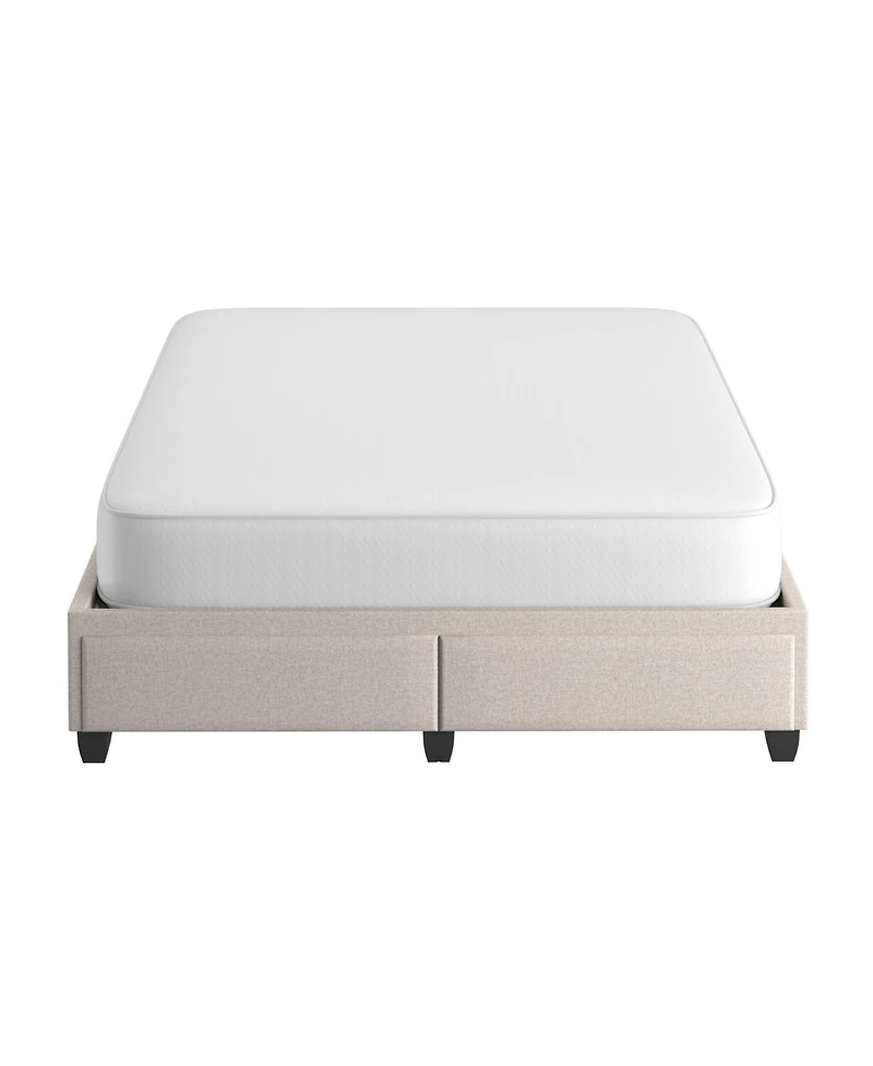 Boyd Sleep Modena Upholstered Platform Bed Frame with Storage Drawers