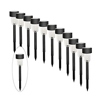 Maggift 12-Pack Solar Outdoor Pathway Lights Weather Resistant for Lawn Patio Driveway