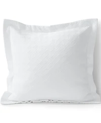 Lands' End Basketweave Cotton Matelasse Pillow Sham