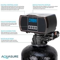 Aquasure 72,000 Grains Whole House Water Filtration Bundle with 75 Gpd Ro System, for 4-6 bathrooms