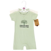 Touched by Nature Baby Boys Unisex 2 Pack of Organic Rompers