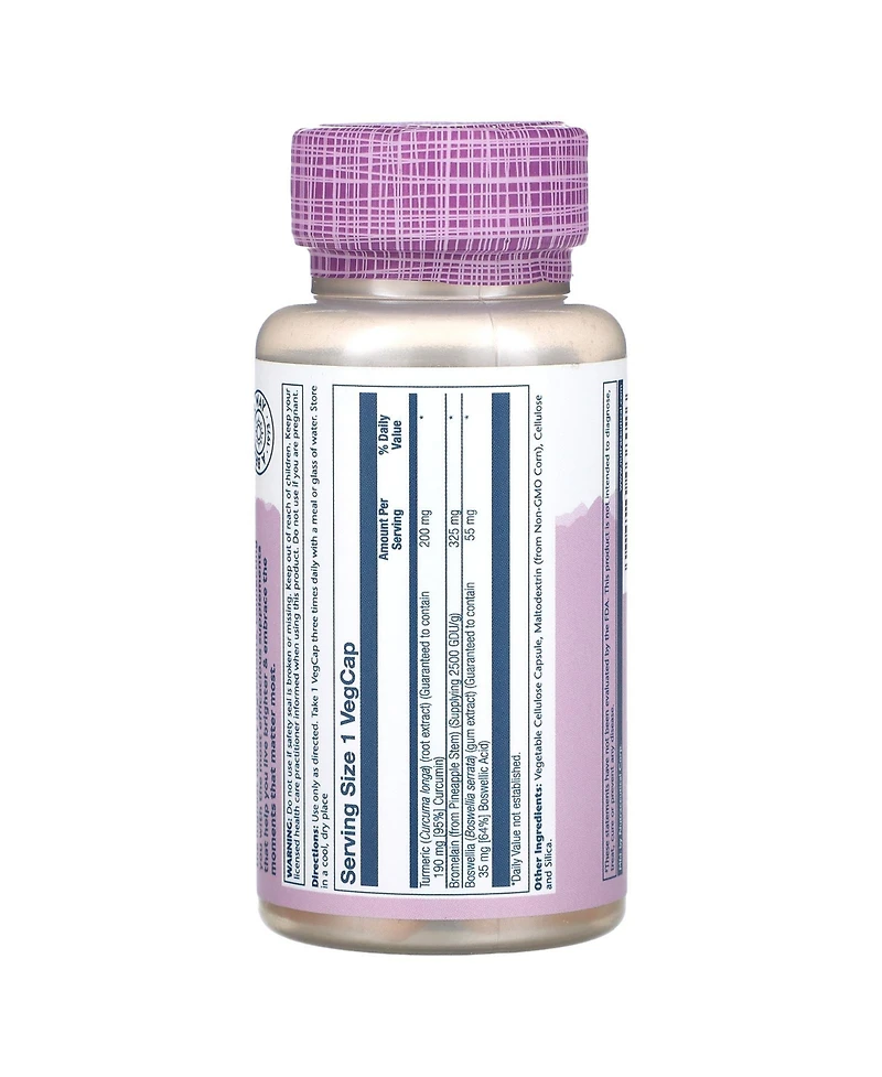 Solaray Vital Extracts Turmeric with Bromelain & Boswellia