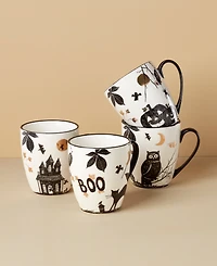 Lenox Assorted Haunted Halloween Mugs, Set of 4
