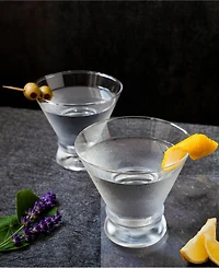 JoyJolt Afina Stemless Martini Glasses - 8 oz, Set of 4