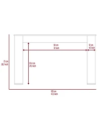 Fm Furniture Aurora Writing Computer Desk with Ample Work Surface