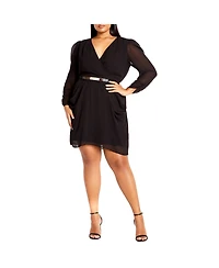 City Chic Plus Wrap Affair Dress