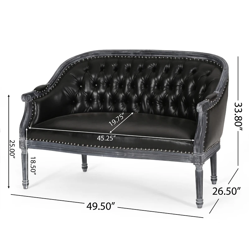 Streamdale Furniture Luxurious Tufted Loveseat French Country Charm with Unmatched Comfort