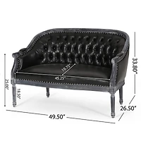 Streamdale Furniture Luxurious Tufted Loveseat French Country Charm with Unmatched Comfort