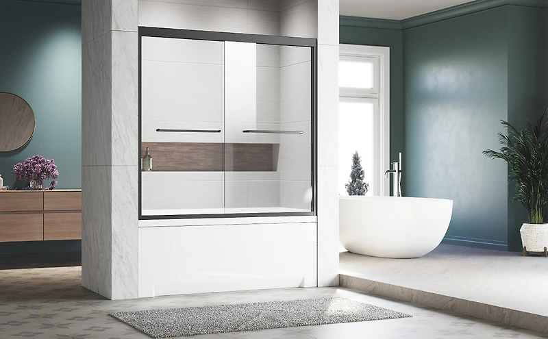 Streamdale Tempered Glass Walk-In Shower Door (56-60" x 62")
