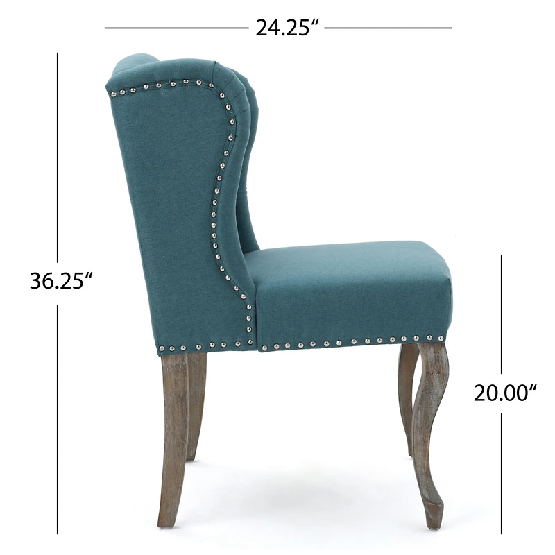 Streamdale Classic Wingback Chair with Stylish Buttons and Studded Accents
