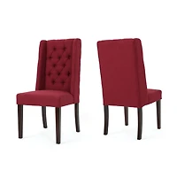 Streamdale Elegant Tufted Wingback Dining Chairs Sophistication and Comfort