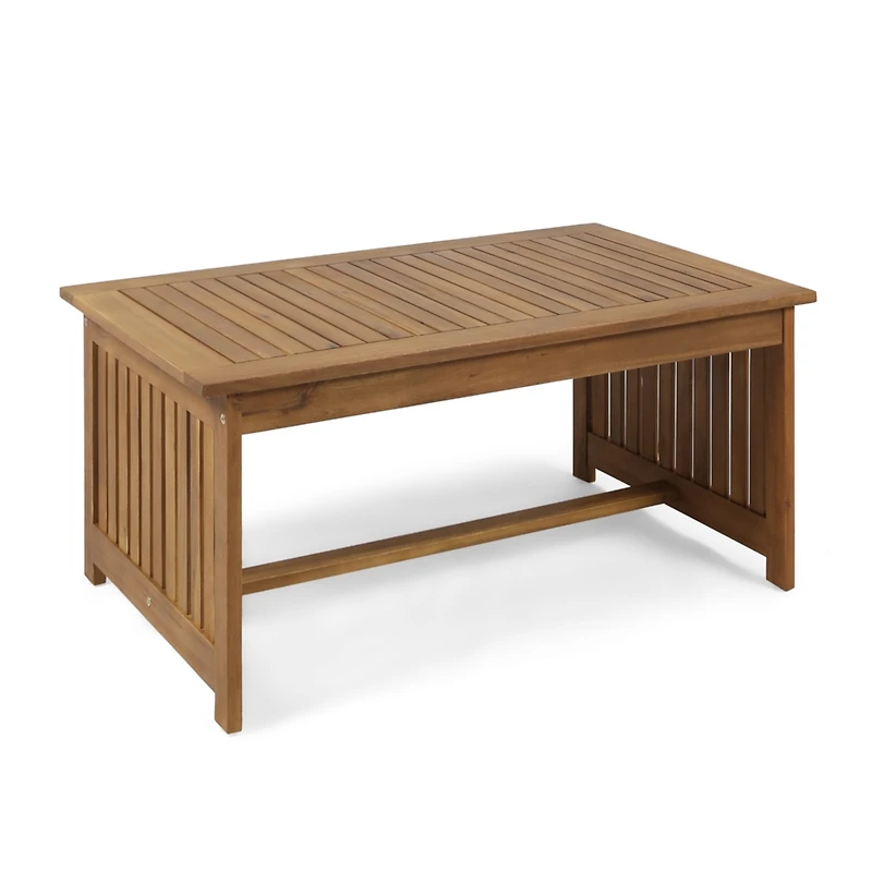 Streamdale Acacia Wood Coffee Table with Brown Patina Finish