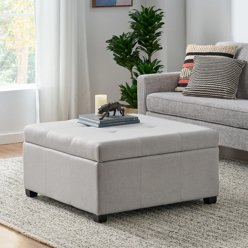 Streamdale Versatile Fabric Storage Bench with Birch Legs for Style and Storage