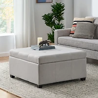 Streamdale Versatile Fabric Storage Bench with Birch Legs for Style and Storage