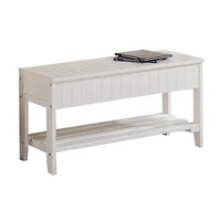 Streamdale Furniture Quality Solid Wood Shoe Bench with Storage, White