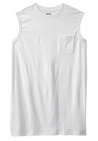 KingSize Big & Tall Shrink-Less Longer-Length Lightweight Muscle Pocket Tee