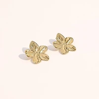 Stainless Steel Hana Flower Earrings