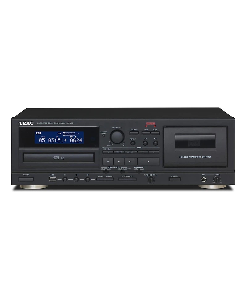 Teac Ad-850-se Cassette Deck & Cd Player with Microphone Input & Digital Recording