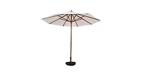 Slickblue 10' Adjustable Wooden Outdoor Umbrella Sunshade