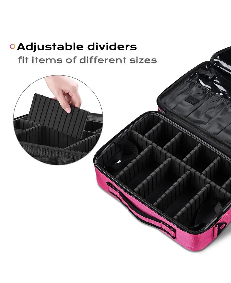 Byootique 13" Makeup Train Case Cosmetic Organized Bag Travel Storage Backpack