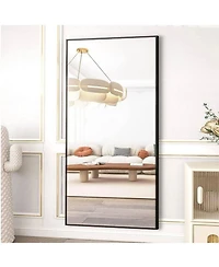 Homlux Rectangular Free Stand Mirror 18"x58" in Black